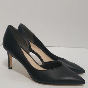 Stuart Weitzman Black Leather Heels Pumps Sz: 9.5, Luxury, Dress, Work Wear